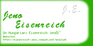 jeno eisenreich business card